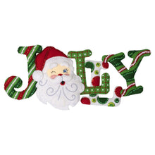 Load image into Gallery viewer, DIY Bucilla Jolly Santa Christmas Holiday Felt Wall Hanging Kit 89645E