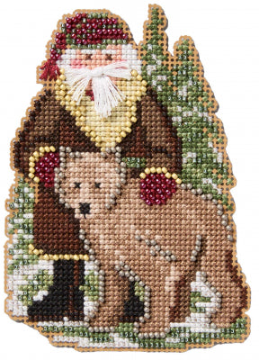 DIY Mill Hill Katmai Santa Beaded Christmas Counted Cross Stitch Ornament Kit
