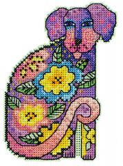 DIY Mill Hill Kindred Spirit Dog Beaded Counted Cross Stitch Ornament Kit