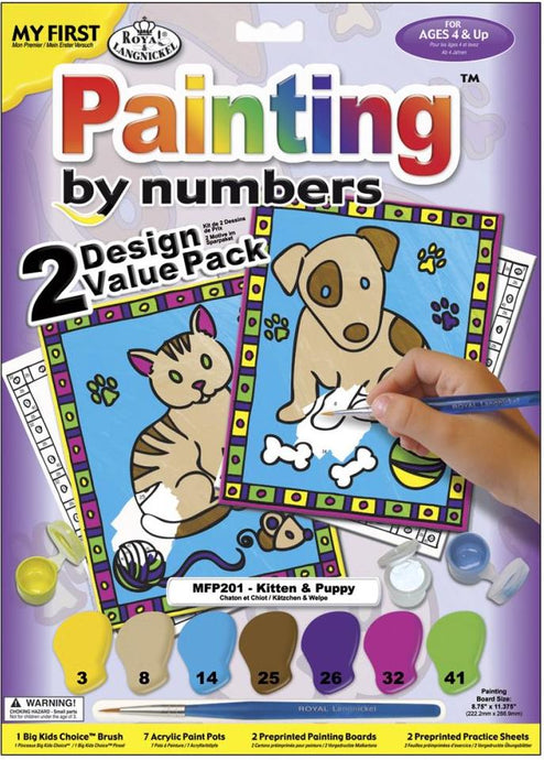 DIY Royal Langnickel Kitten Puppy Kids Paint by Number Kit