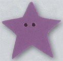 DIY Mill Hill Ceramic Button - Large Lilac Star