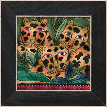 DIY Mill Hill Leopard Zoo Jungle Counted Cross Stitch Kit