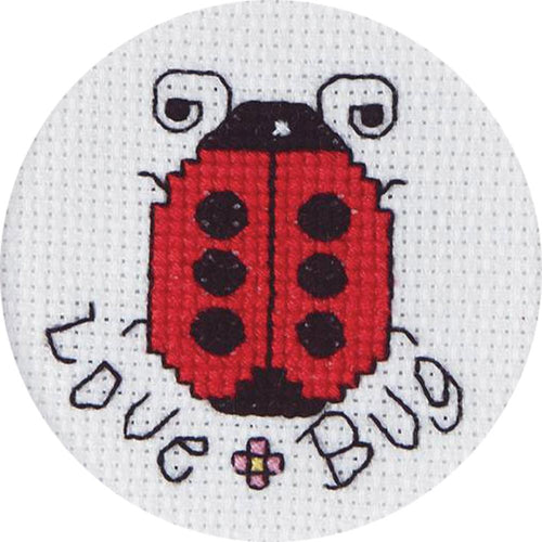 DIY Janlynn Love Bug Ladybug Mini Counted Cross Stitch Kit