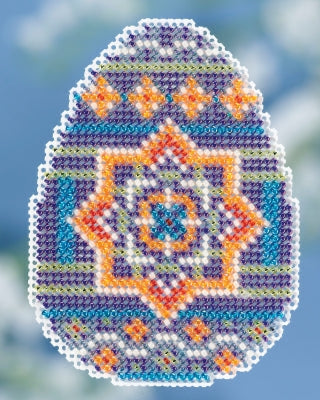 DIY Mill Hill Medallion Egg Easter Counted Cross Stitch Magnet Kit