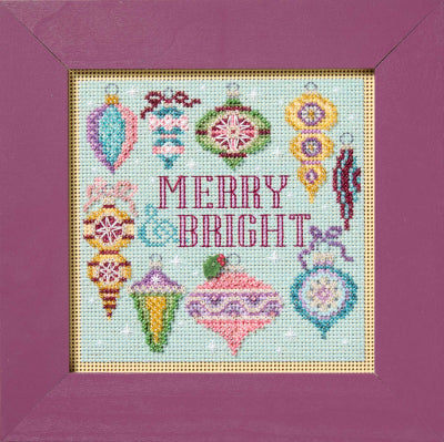 DIY Mill Hill Merry & Bright Ornaments Christmas Counted Cross Stitch Kit