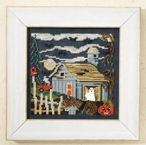 DIY Mill Hill Midnight Farm Halloween Glow in Dark Counted Cross Stitch Kit