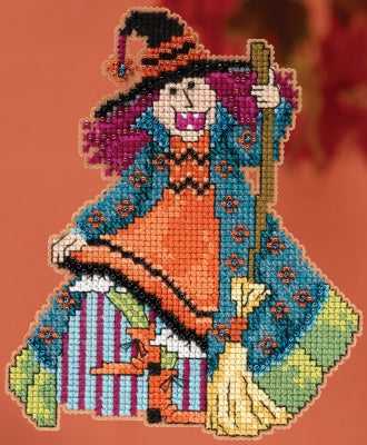 DIY Mill Hill Mimi Witch Halloween Counted Cross Stitch Kit