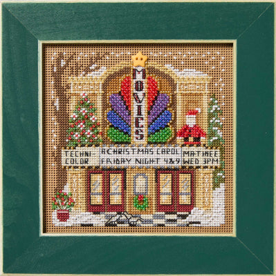 DIY Mill Hill Movie Theater Christmas Counted Cross Stitch Kit