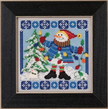 DIY Mill Hill Mr Jack Frost Snowman Christmas Counted Cross Stitch Kit