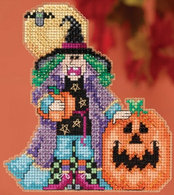 DIY Mill Hill Muriel Witch Halloween Counted Cross Stitch Kit