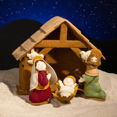 DIY Bucilla Nativity Set Christmas Manger Felt 3D Ornament Kit 89656E