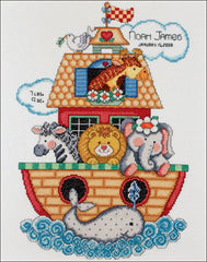 DIY Tobin Noahs Ark Baby Birth Record Gift Counted Cross Stitch Kit