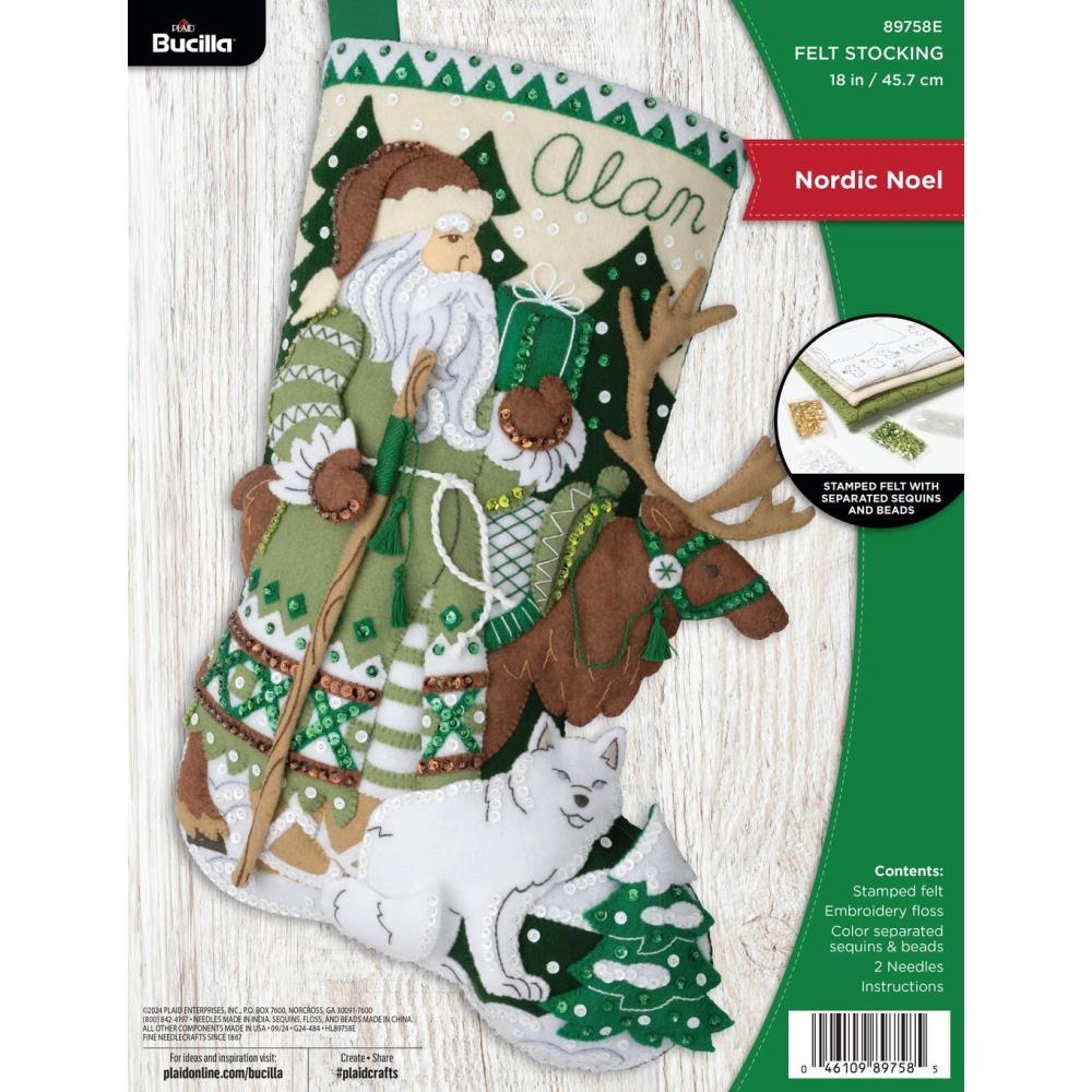 Kit De Apliques De Fieltro Bucilla Lodge Santa, 6 Piezas | Cuotas sin Kit De Apliques De Fieltro Bucilla Lodge Santa, 6 Piezas | Cuotas sin