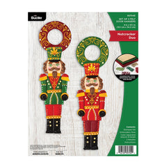 DIY Bucilla Nutcracker Duo Soldier Christmas Door Hanger Felt Kit