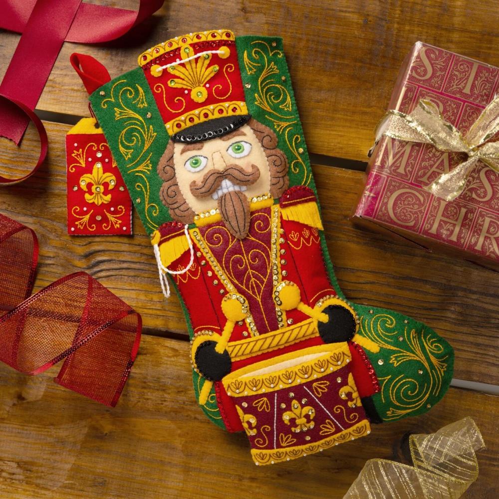 DIY Bucilla Nutcracker Noel Christmas Felt Stocking Kit 89703E