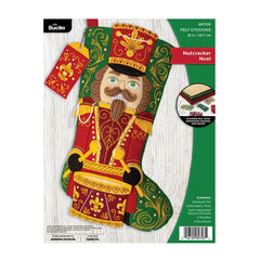 DIY Bucilla Nutcracker Noel Christmas Felt Stocking Kit 89703E