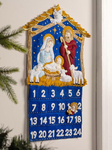 DIY Bucilla One Starry Night Christmas Advent Calendar Felt Craft Kit 89681E