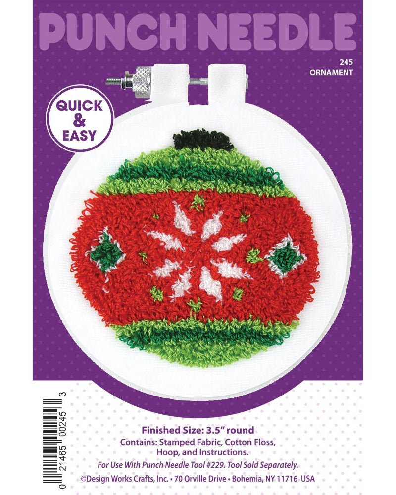 DIY Design Works Ornament Christmas Punch Needle Craft Kit