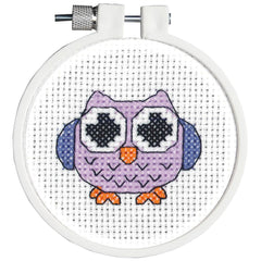 DIY Janlynn Owl Kid Stitch Beginner Mini Counted Cross Stitch Kit