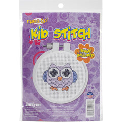 DIY Janlynn Owl Kid Stitch Beginner Mini Counted Cross Stitch Kit