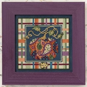 DIY Mill Hill Paisley Pumpkin Halloween Counted Cross Stitch Kit
