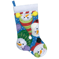 DIY Design Works Peek a Boo Christmas Holiday Felt Stocking Kit 6822