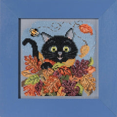 DIY Mill Hill Playful Cat Halloween Counted Cross Stitch Kit