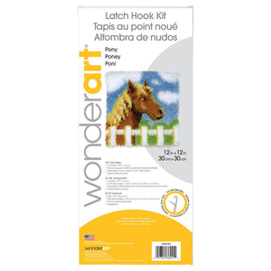DIY Wonder Art Pony Horse Latch Hook Kit Kids Craft 12"