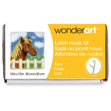 Load image into Gallery viewer, DIY Wonder Art Pony Horse Latch Hook Kit Kids Craft 12&quot;
