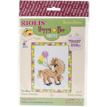 Load image into Gallery viewer, DIY Riolis Pony Crony Beginner Counted Cross Stitch Kit 6&quot; x 7&quot;