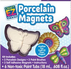 DIY Craft EZ Oven Butterfly Flower Porcelain Magnets Painting Kit