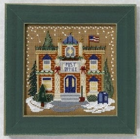 DIY Mill Hill Post Office Christmas Beaded Cross Stitch Picture Kit