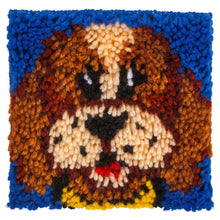 Load image into Gallery viewer, DIY Wonder Art Puppy Yellow Collar Latch Hook Kit Kids Craft 8&quot;