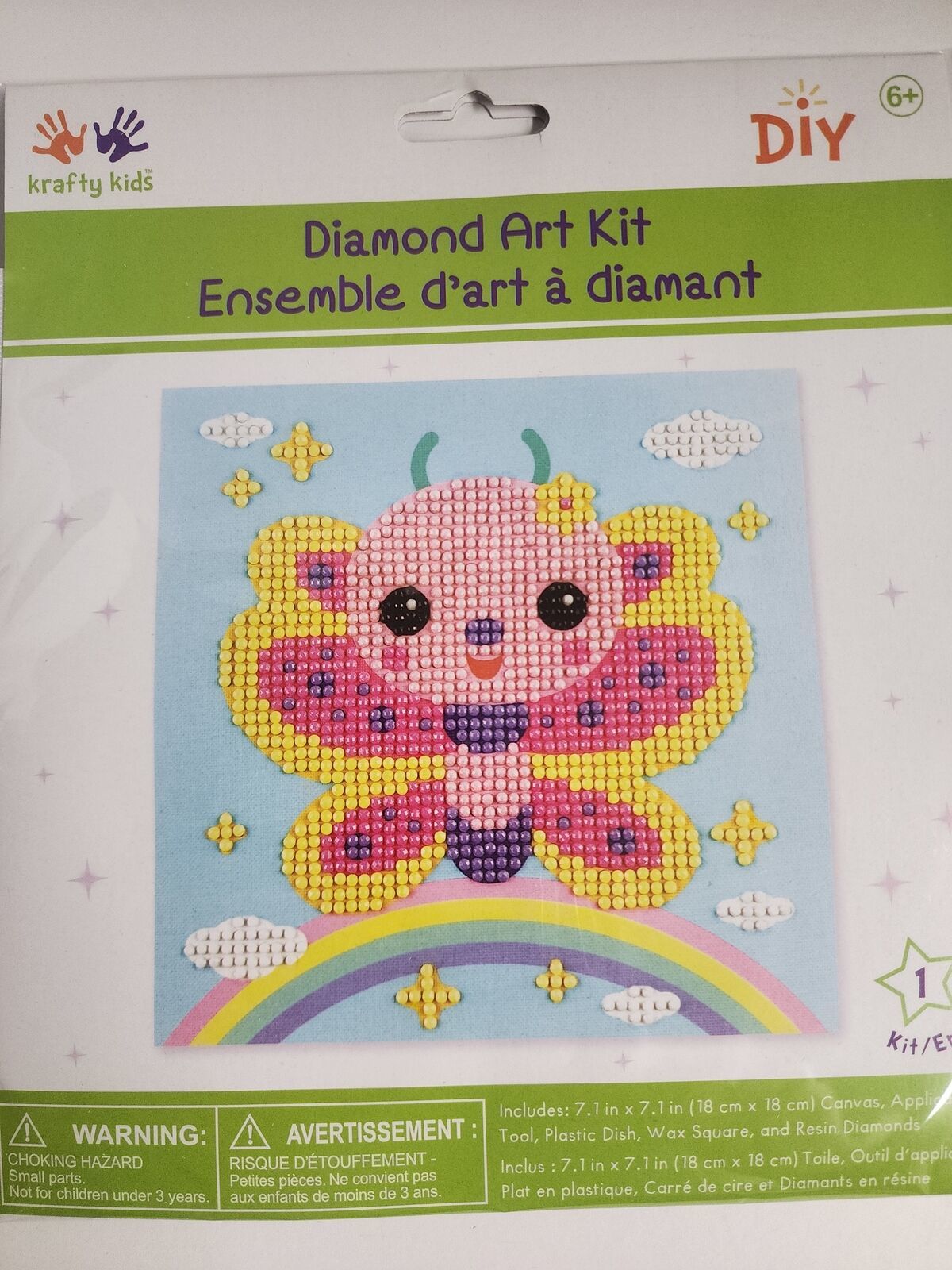 DIY Krafty Kids Bees Butterfly Diamond Art Craft Kit Bundle Lot