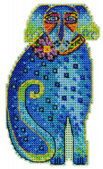 DIY Mill Hill Sadie Blue Dog Beaded Counted Cross Stitch Ornament Kit