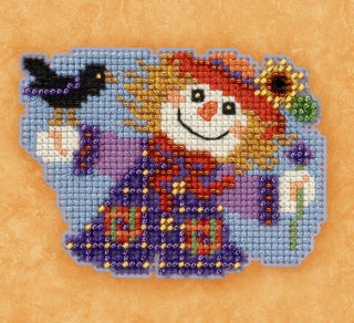 DIY Mill Hill Sally Scarecrow Halloween Counted Cross Stitch Magnet Kit