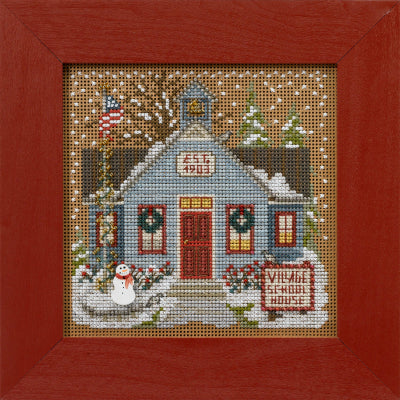 DIY Mill Hill School House Christmas Counted Cross Stitch Kit