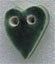 DIY Mill Hill Ceramic Button - Small Country Green Folk Heart