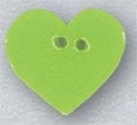 DIY Mill Hill Ceramic Button - Small Lime Heart