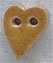 DIY Mill Hill Ceramic Button - Small Speckled Gold Folk Heart