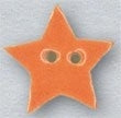 DIY Mill Hill Ceramic Button - Small Tangerine Star