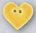 DIY Mill Hill Ceramic Button - Small Bright Yellow Heart