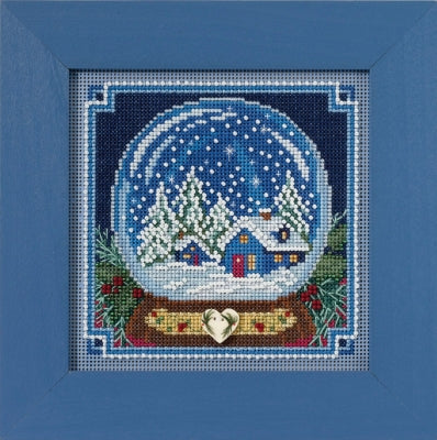 DIY Mill Hill Snow Globe Christmas Village Counted Cross Stitch Kit
