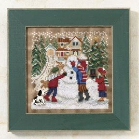 DIY Mill Hill Snow Day Christmas Bead Counted Cross Stitch Kit