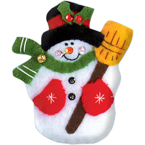 DIY Design Works Snowman Christmas Felt Ornament Kit