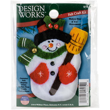 Load image into Gallery viewer, DIY Design Works Snowman Christmas Felt Ornament Kit