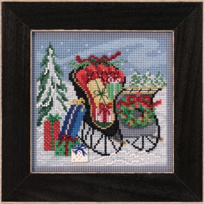 DIY Mill Hill Special Delivery Sleigh Christmas Counted Cross Stitch Kit