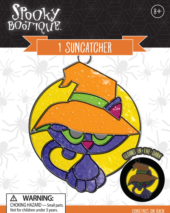DMG DIY Colorbok Glow in the Dark Cat Halloween Suncatcher Kit Kids