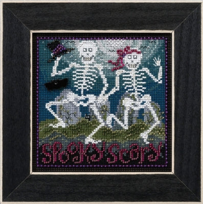 DIY Mill Hill Spooky Scary Halloween Skeleton Counted Cross Stitch Kit