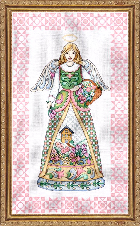 DIY Design Works Spring Angel Counted Cross Stitch Kit 9x15